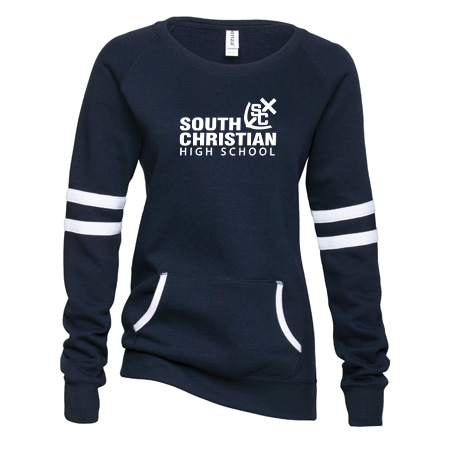 South Christian Ladies Varsity Fleece Crew Neck Pullover - Image 7