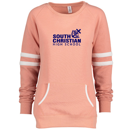South Christian Ladies Varsity Fleece Crew Neck Pullover - Image 13