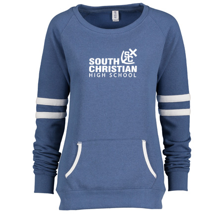 South Christian Ladies Varsity Fleece Crew Neck Pullover - Image 5