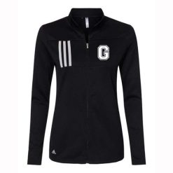 Alternative view of Grandville Ladies Adidas 3-Stripes Double Knit Full Zip Pullover
