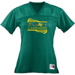 Alternative view of KJCC Youth Lacrosse Ladies Junior Fit Replica Football Tee