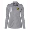 KJCC Youth Lacrosse Ladies Adidas 3-Stripes Double Knit Full Zip Pullover
