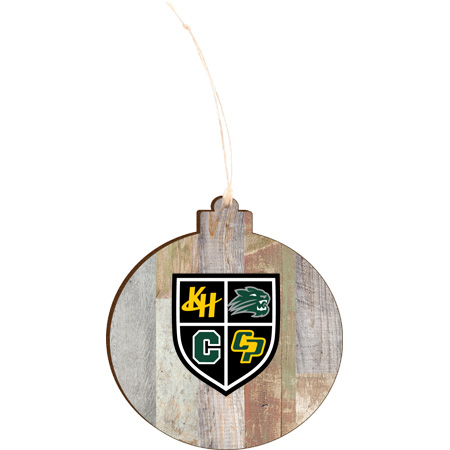 KJCC Youth Lacrosse Light 4.18 X 3.86 Faux Wood Ornament