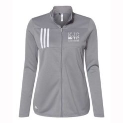 KJC Women's Lacrosse Ladies Adidas 3-Stripes Double Knit Full Zip Pullover