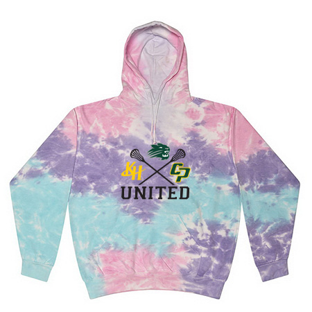 KJC Women's Lacrosse Adult Tie Dye Fleece Pullover - Image 37