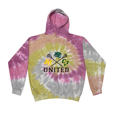 KJC Women's Lacrosse Adult Tie Dye Fleece Pullover - Image 38