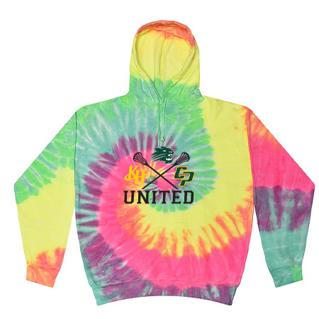 KJC Women's Lacrosse Adult Tie Dye Fleece Pullover - Image 5