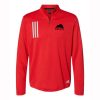 Rhino Nation Adult Adidas 3-Stripes Double Knit Quarter-Zip Pullover