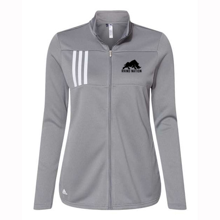 Rhino Nation Ladies Adidas 3-Stripes Double Knit Full Zip Pullover - Image 4