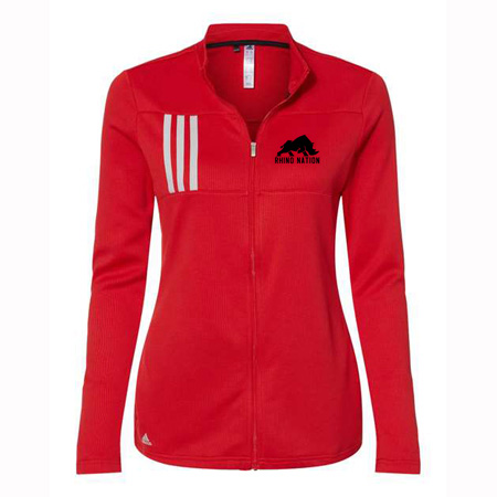Rhino Nation Ladies Adidas 3-Stripes Double Knit Full Zip Pullover - Image 3