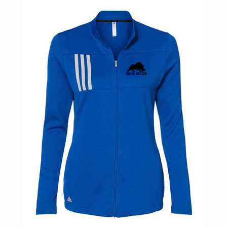Rhino Nation Ladies Adidas 3-Stripes Double Knit Full Zip Pullover - Image 5