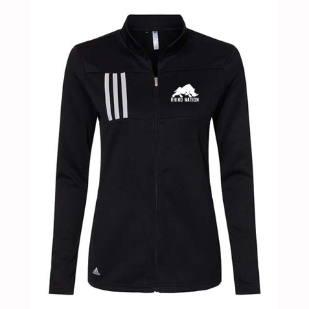 Rhino Nation Ladies Adidas 3-Stripes Double Knit Full Zip Pullover - Image 8
