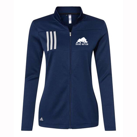 Rhino Nation Ladies Adidas 3-Stripes Double Knit Full Zip Pullover - Image 2