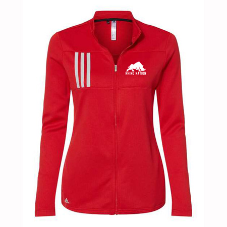 Rhino Nation Ladies Adidas 3-Stripes Double Knit Full Zip Pullover - Image 6