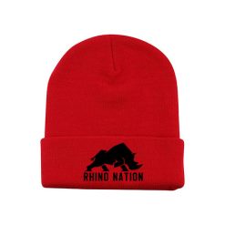 Alternative view of Rhino Nation Acrylic Beanie with Cuff