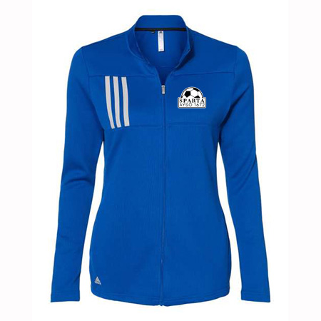 Sparta AYSO Ladies Adidas 3-Stripes Double Knit Full Zip Pullover - Image 2