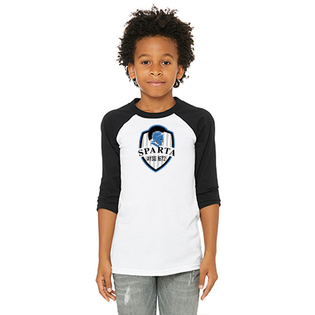 Sparta AYSO Youth Youth 3/4 Sleeve Baseball Tee - Image 5