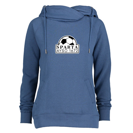 Sparta AYSO Ladies Classic Fleece Funnel Neck Pullover Hood - Image 4