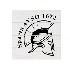 Sparta AYSO White Wood Pallet Coaster  Set of 1  no holder