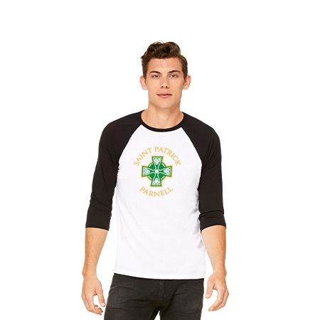 Saint Patrick Parnell Unisex 3/4 Sleeve Baseball Tee - Image 5