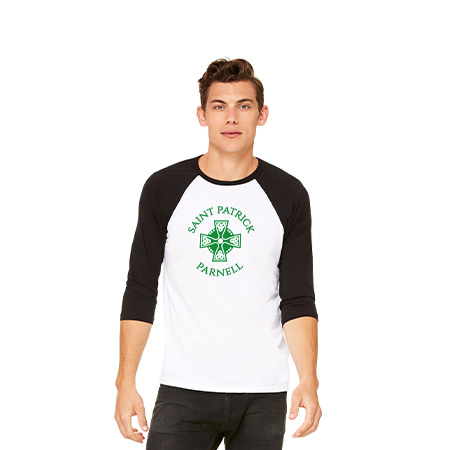 Saint Patrick Parnell Unisex 3/4 Sleeve Baseball Tee - Image 6
