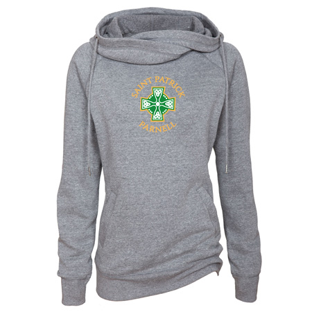 Saint Patrick Parnell Ladies Classic Fleece Funnel Neck Pullover Hood - Image 6