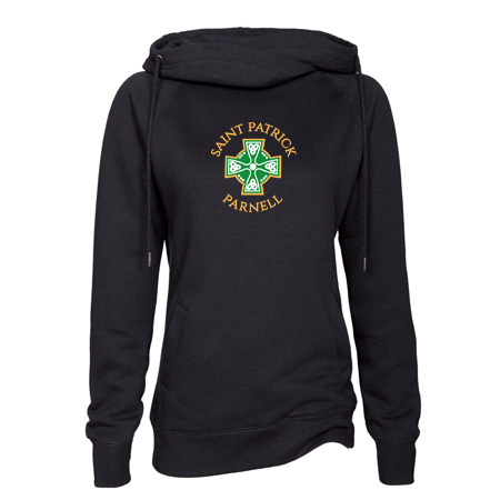 Saint Patrick Parnell Ladies Classic Fleece Funnel Neck Pullover Hood - Image 14