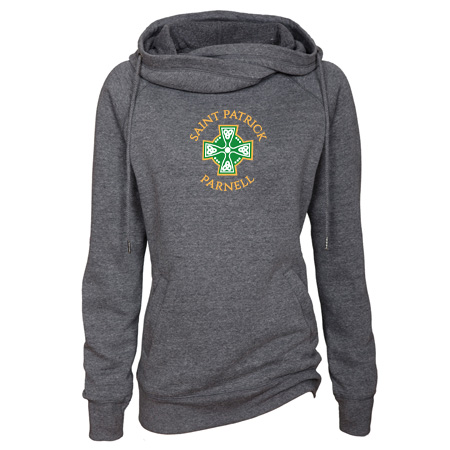 Saint Patrick Parnell Ladies Classic Fleece Funnel Neck Pullover Hood - Image 21