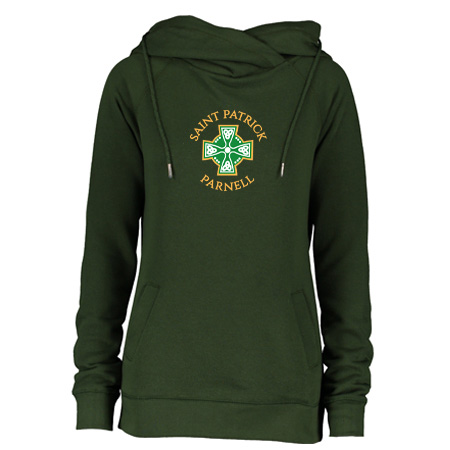 Saint Patrick Parnell Ladies Classic Fleece Funnel Neck Pullover Hood - Image 2