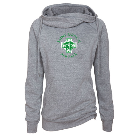 Saint Patrick Parnell Ladies Classic Fleece Funnel Neck Pullover Hood - Image 7