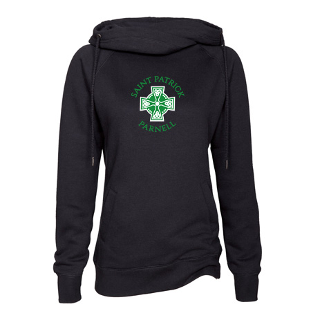 Saint Patrick Parnell Ladies Classic Fleece Funnel Neck Pullover Hood - Image 10
