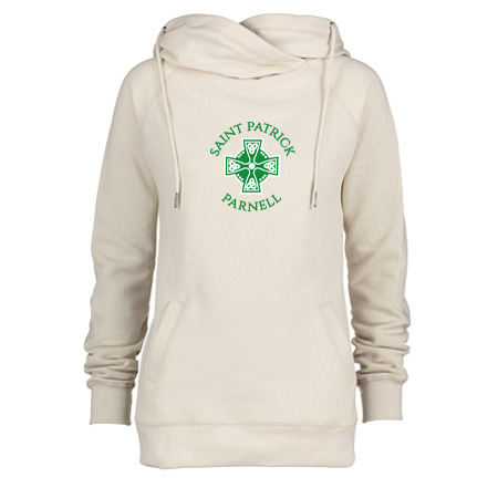 Saint Patrick Parnell Ladies Classic Fleece Funnel Neck Pullover Hood - Image 16