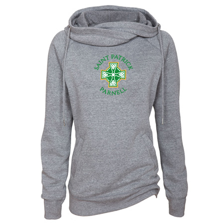 Saint Patrick Parnell Ladies Classic Fleece Funnel Neck Pullover Hood - Image 11