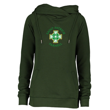 Saint Patrick Parnell Ladies Classic Fleece Funnel Neck Pullover Hood - Image 3