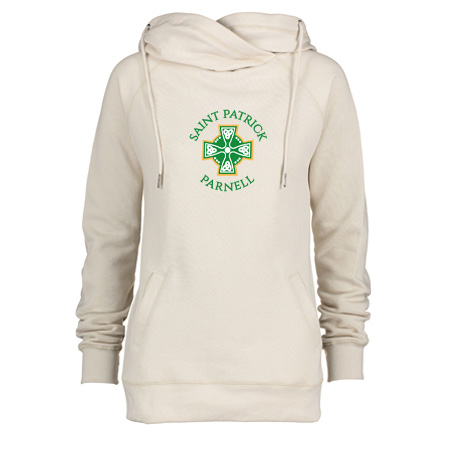 Saint Patrick Parnell Ladies Classic Fleece Funnel Neck Pullover Hood - Image 5