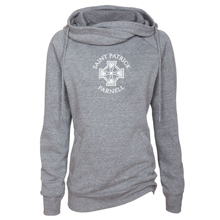 Saint Patrick Parnell Ladies Classic Fleece Funnel Neck Pullover Hood - Image 9