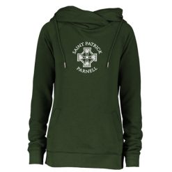 Saint Patrick Parnell Ladies Classic Fleece Funnel Neck Pullover Hood