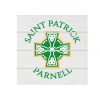 Saint Patrick Parnell White Wood Pallet Coaster  Set of 1  no holder