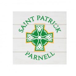 Saint Patrick Parnell White Wood Pallet Coaster  Set of 1  no holder