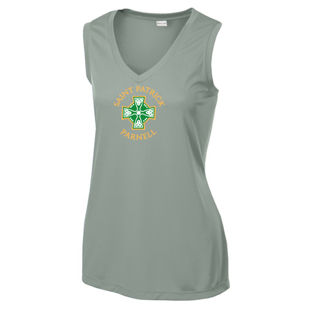 Saint Patrick Parnell Ladies Ladies Sleeveless PosiCharge® Competitor™ V-Neck Tee - Image 3