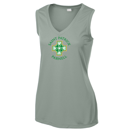 Saint Patrick Parnell Ladies Ladies Sleeveless PosiCharge® Competitor™ V-Neck Tee - Image 11