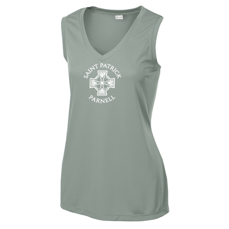 Saint Patrick Parnell Ladies Ladies Sleeveless PosiCharge® Competitor™ V-Neck Tee - Image 8