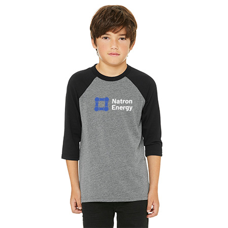 Natron Energy Youth Youth 3/4 Sleeve Baseball Tee - Image 2