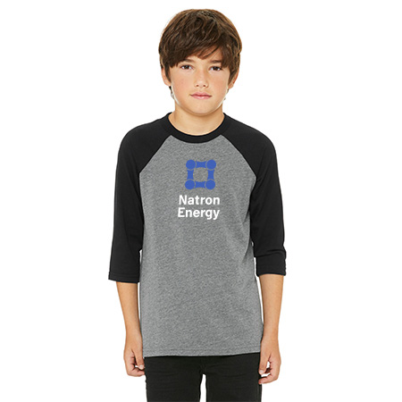 Natron Energy Youth Youth 3/4 Sleeve Baseball Tee - Image 3