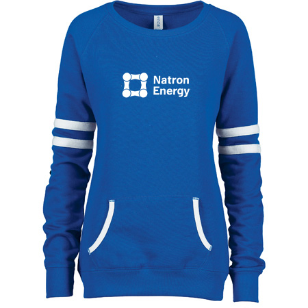 Natron Energy Ladies Varsity Fleece Crew Neck Pullover