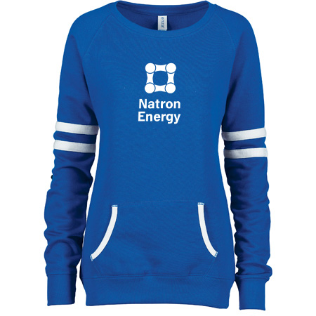 Natron Energy Ladies Varsity Fleece Crew Neck Pullover - Image 2