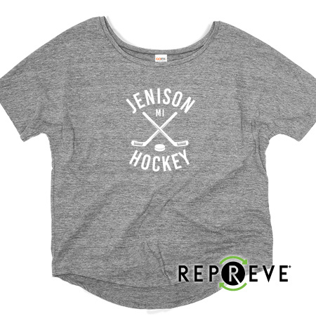 Jenison Hockey Ladies Triblend Flowy Tee - Image 5