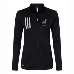 Alternative view of Jenison Hockey Ladies Adidas 3-Stripes Double Knit Full Zip Pullover