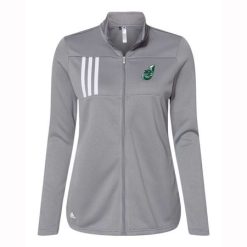 Jenison Hockey Ladies Adidas 3-Stripes Double Knit Full Zip Pullover