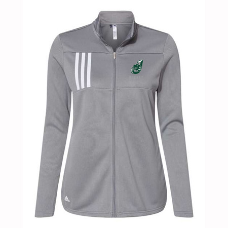 Jenison Hockey Ladies Adidas 3-Stripes Double Knit Full Zip Pullover